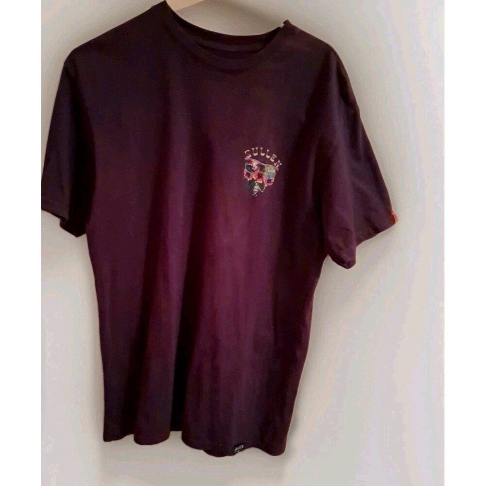 Sullen Art Collective Shirt Size Large Mens Graphic Skull Deep Purple Color
